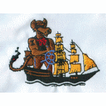 Boat Wolf embroidery pattern album