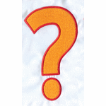 Question mark embroidery pattern album