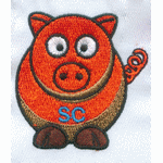 pig embroidery pattern album