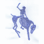 Skull riding embroidery pattern album
