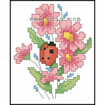 Cross Embroidery Craft of Simple Flowers and Small Flowers embroidery pattern album