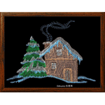 House Christmas Tree Crafts embroidery pattern album