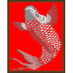 Fish carp year after year more than craft boutique embroidery pattern album