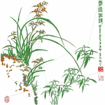 Orchid and Bamboo Picture Crafts embroidery pattern album