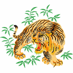 Bamboo forest tiger craft boutique embroidery pattern album
