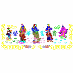 Character Eight Immortals are magnificent and luxurious crafts embroidery pattern album