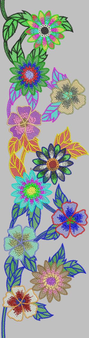 Fashion flower embroidery pattern album