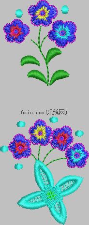 Flowers in bloom embroidery pattern album
