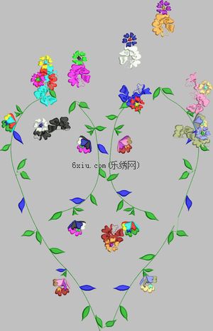 Fashion flower embroidery pattern album