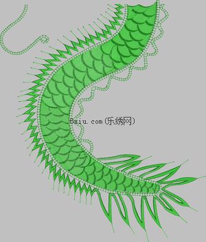 Dragon tail embroidery pattern album