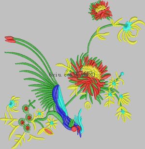 Peacocks, birds and flowers embroidery pattern album
