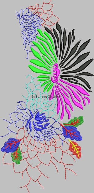 Chrysanthemum embroidery pattern album