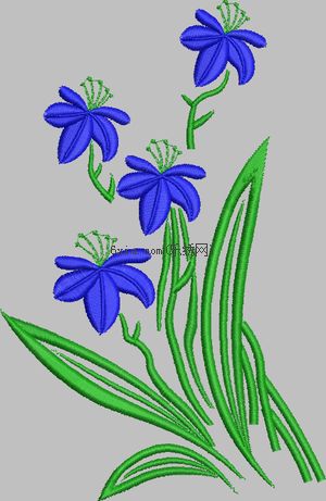 Aquatic weed embroidery pattern album