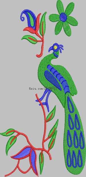 Peacock embroidery pattern album