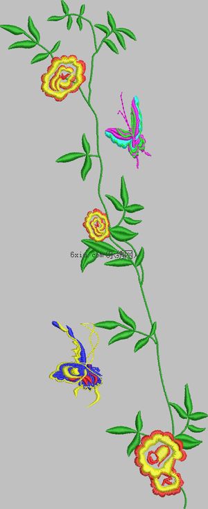 Cane flower embroidery pattern album