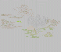 Wall covering mountain tree background wall embroidery pattern album