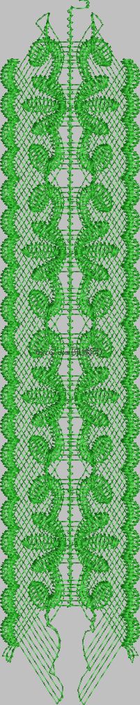 Bar code water-soluble mesh lace embroidery pattern album