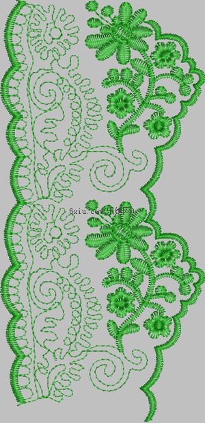 Bar code water-soluble mesh lace embroidery pattern album