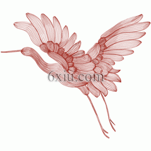 Crane Chinese Windbird embroidery pattern album
