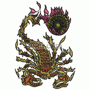 Scorpion auspicious embroidery pattern album
