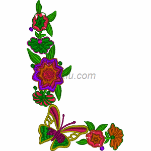 Flowers in Middle and Old Age embroidery pattern album