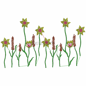 Flowers and plants embroidery pattern album