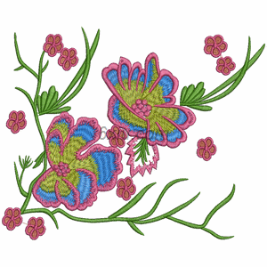 Simple flower embroidery pattern album