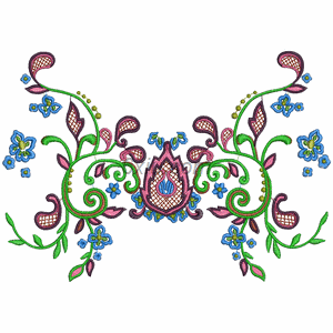 Symmetrical flower embroidery pattern album