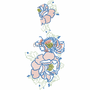 Big flower embroidery pattern album