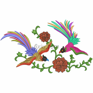 Lucky birds embroidery pattern album