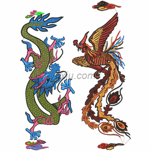 Dragon Phoenix embroidery pattern album