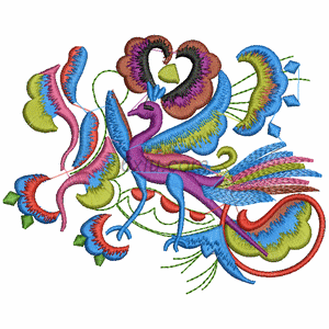 Peacock auspicious embroidery pattern album