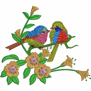 Bird love embroidery pattern album