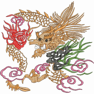 Dragon abstraction embroidery pattern album
