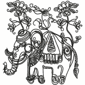 Elephant embroidery pattern album