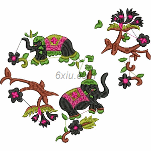 Elephant embroidery pattern album