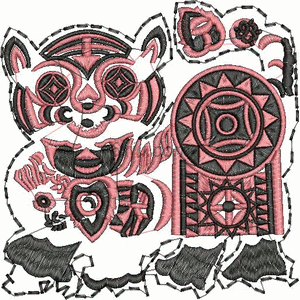 Tiger abstraction embroidery pattern album