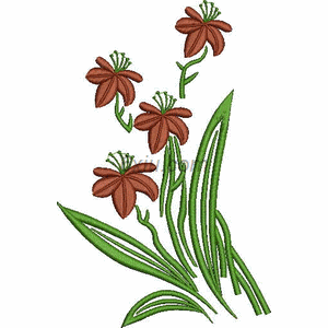 Narcissus embroidery pattern album