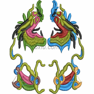 Dragon abstraction embroidery pattern album