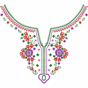 Collar embroidery pattern album