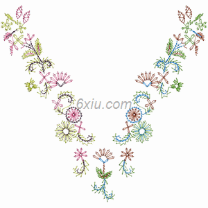 Collar embroidery pattern album