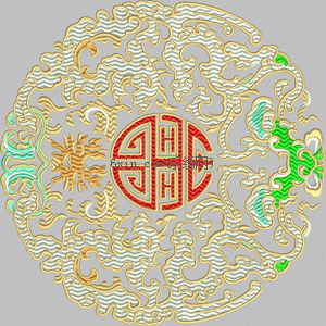 Round chinese style tang suit embroidery pattern album