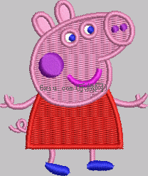Pig piggy pecs embroidery pattern album