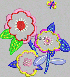 Child flower embroidery pattern album