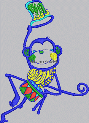 monkey embroidery pattern album