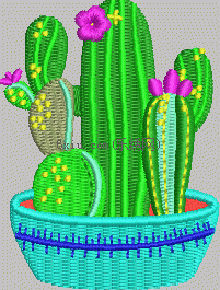 cactus embroidery pattern album