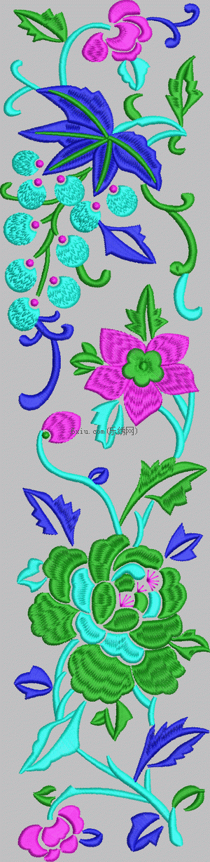 Barcode flower embroidery pattern album