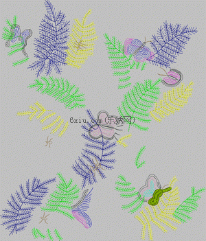 feather embroidery pattern album