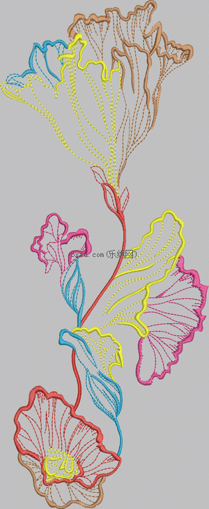 Lotus embroidery pattern album