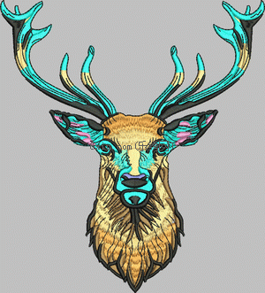 Deer embroidery pattern album